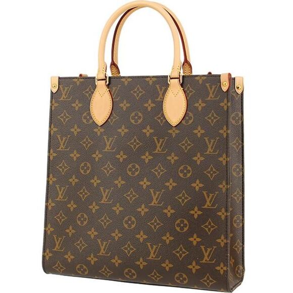 Louis Vuitton Sac Plat PM Tote Shoulder Bag Monogram Leather - Picture 2 of 9